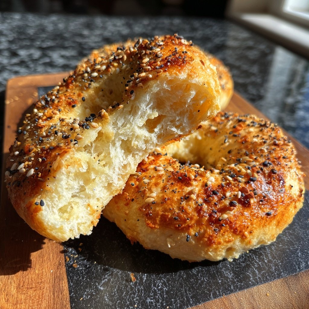 Soft Air Fryer Yogurt Bagels