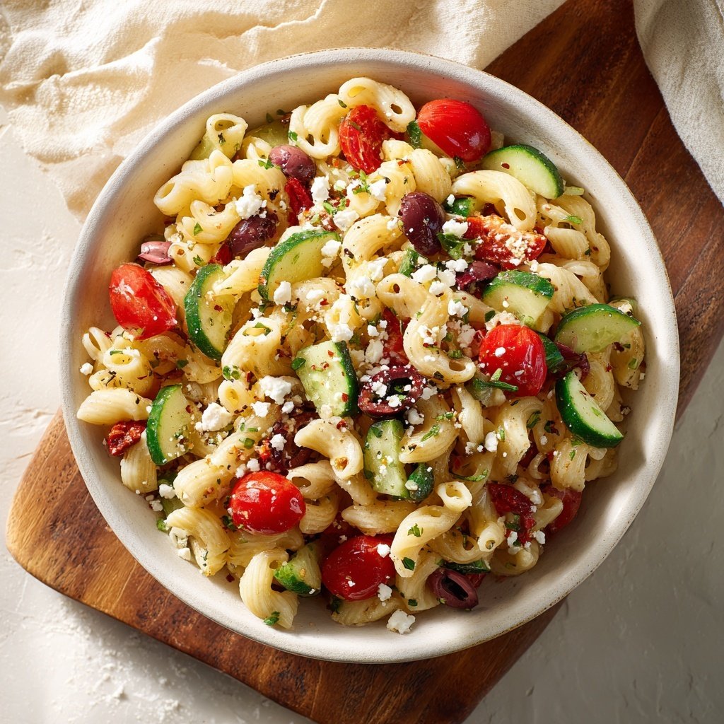 Easy Mediterranean Pasta Salad