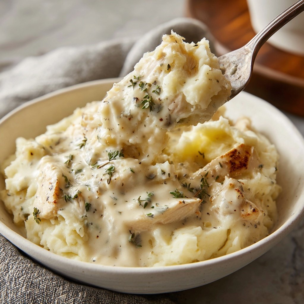 Comfort Food Creamy Chicken and Mashed Potatoes