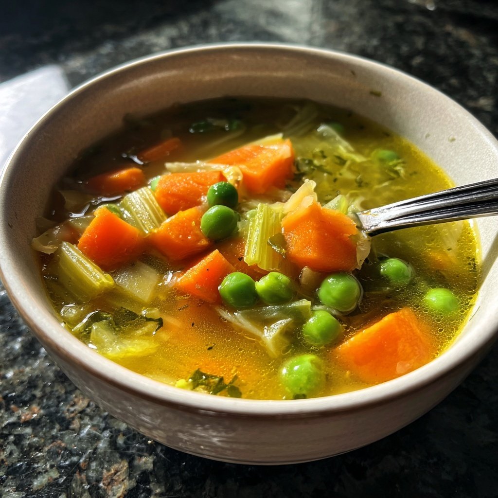 Light Spring Soup With Vegetables