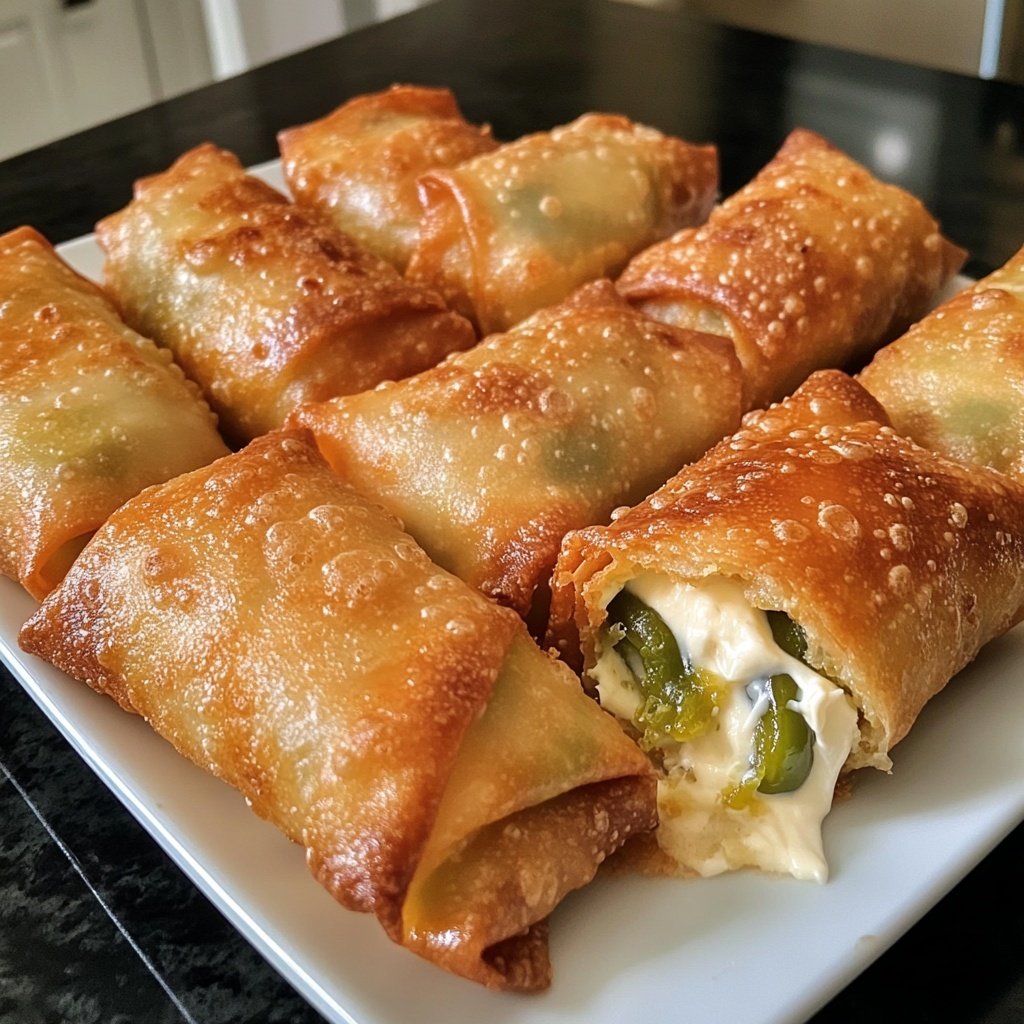Tasty Finger Food Mini Jalapeno Popper Egg Rolls