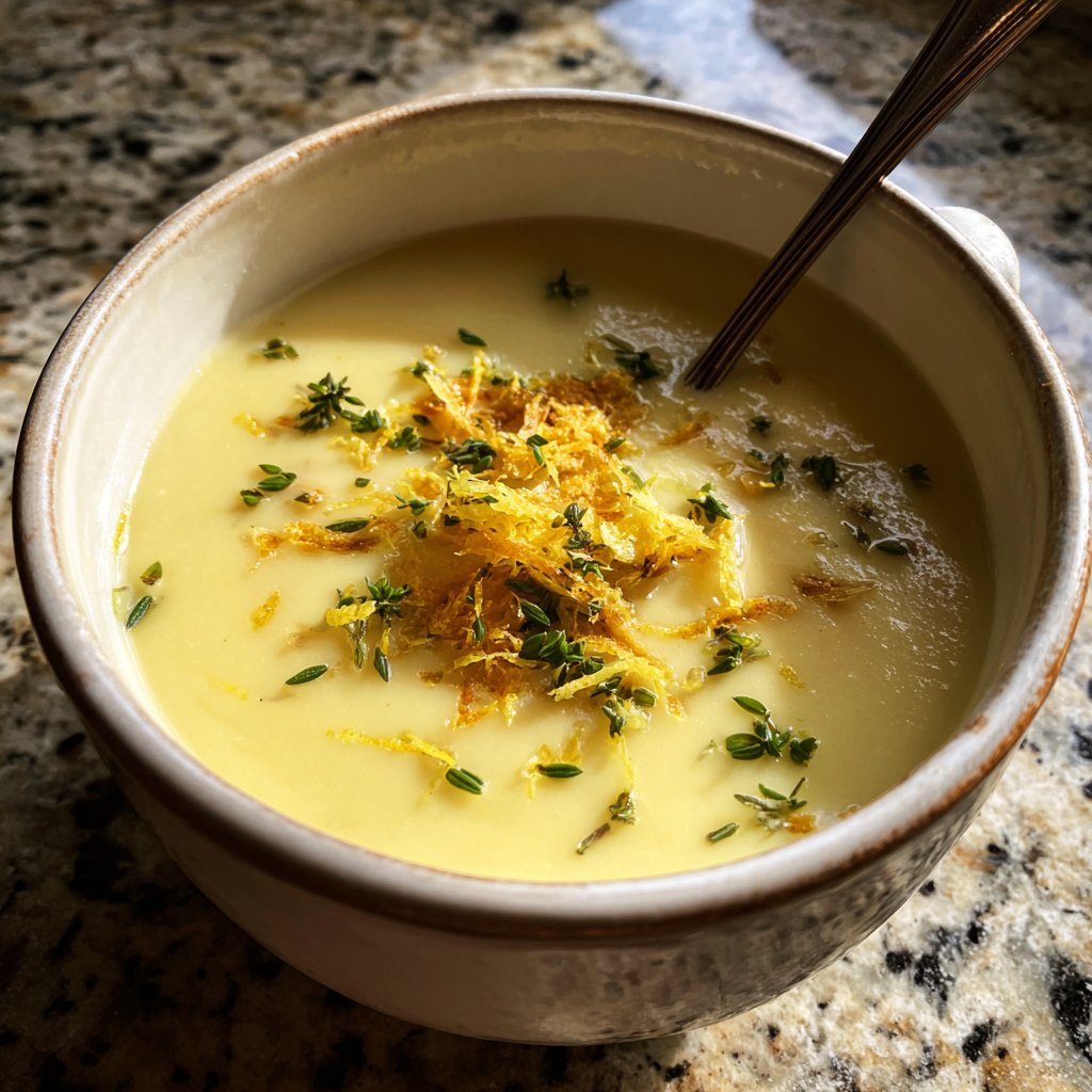 Creamy Lemon White Bean Soup Bowl