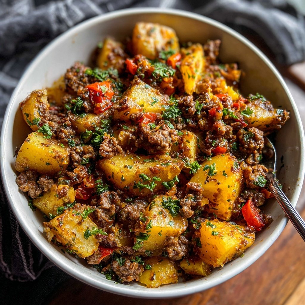 One Pot Ground Beef And Potatoes