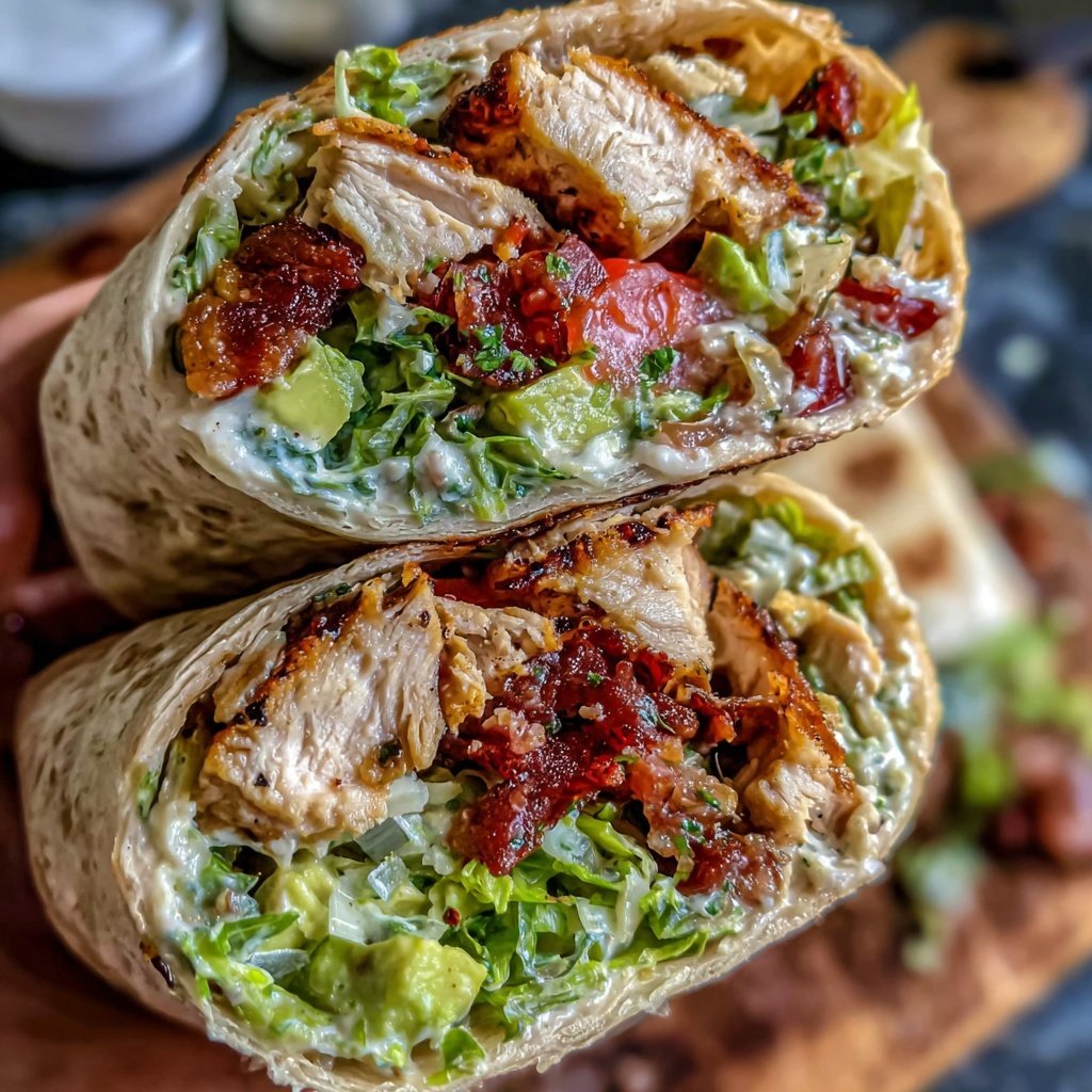 Easy Lunch Chicken Avocado Wrap