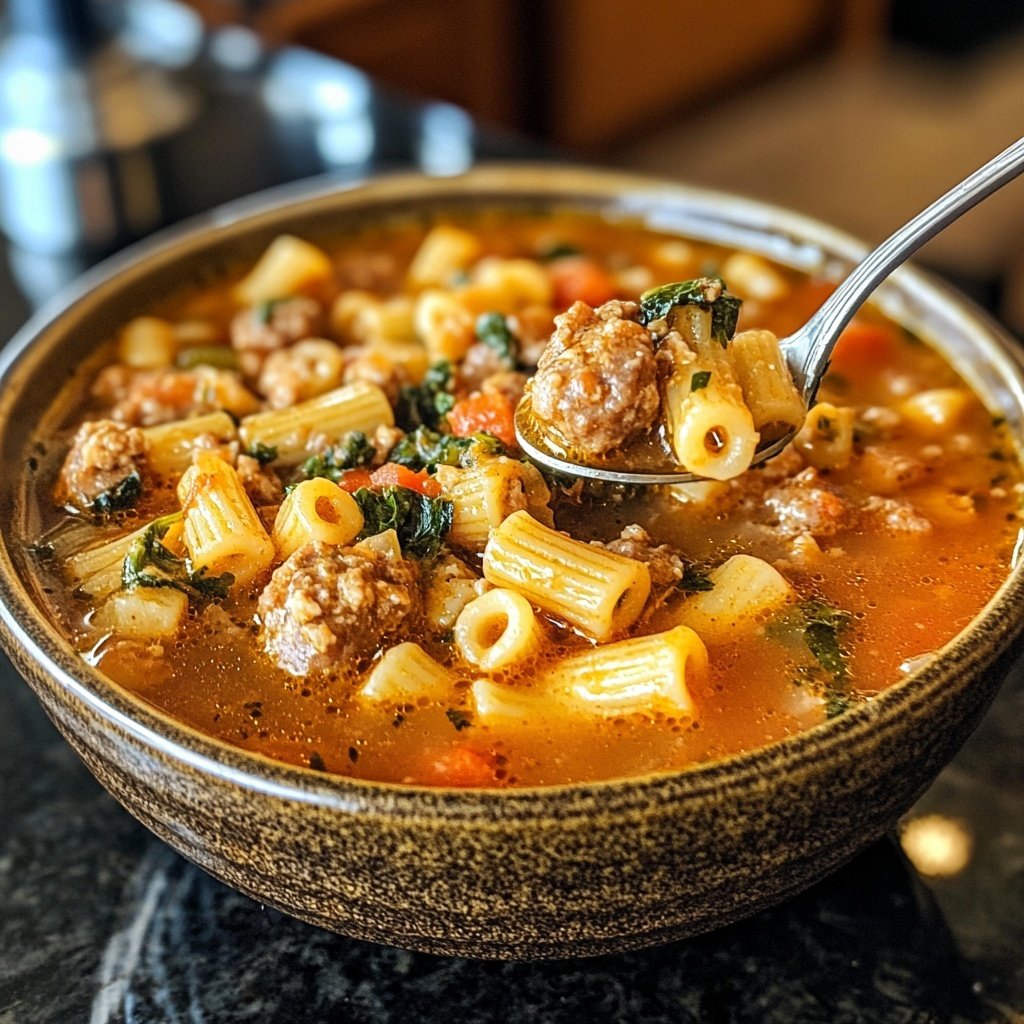 Italian Sausage Pasta Soup